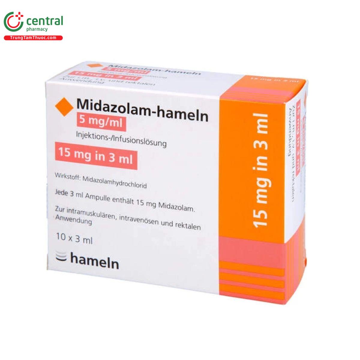 midazolam mameln 5mg ml 2 J3451