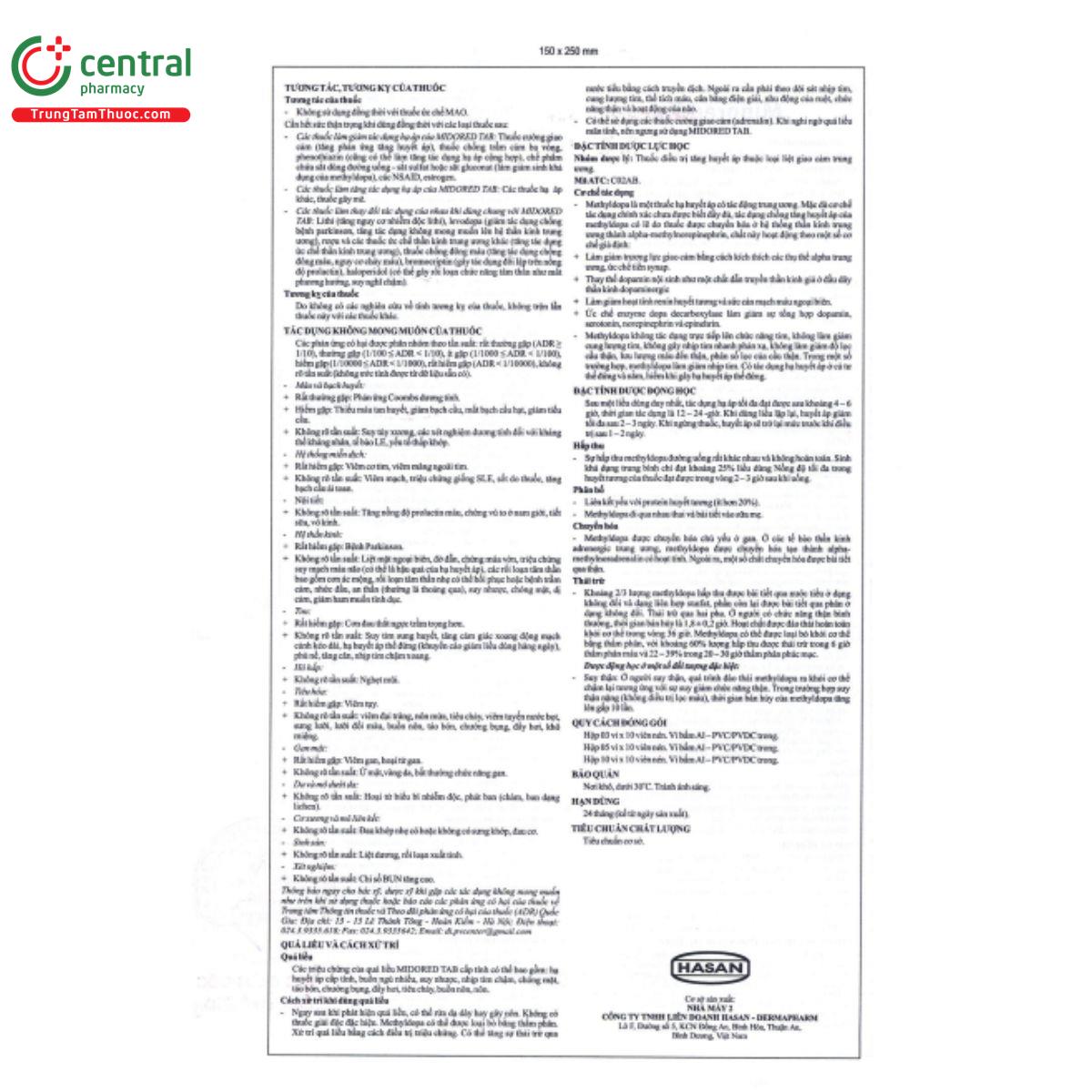 midored tab 250mg 5 K4341