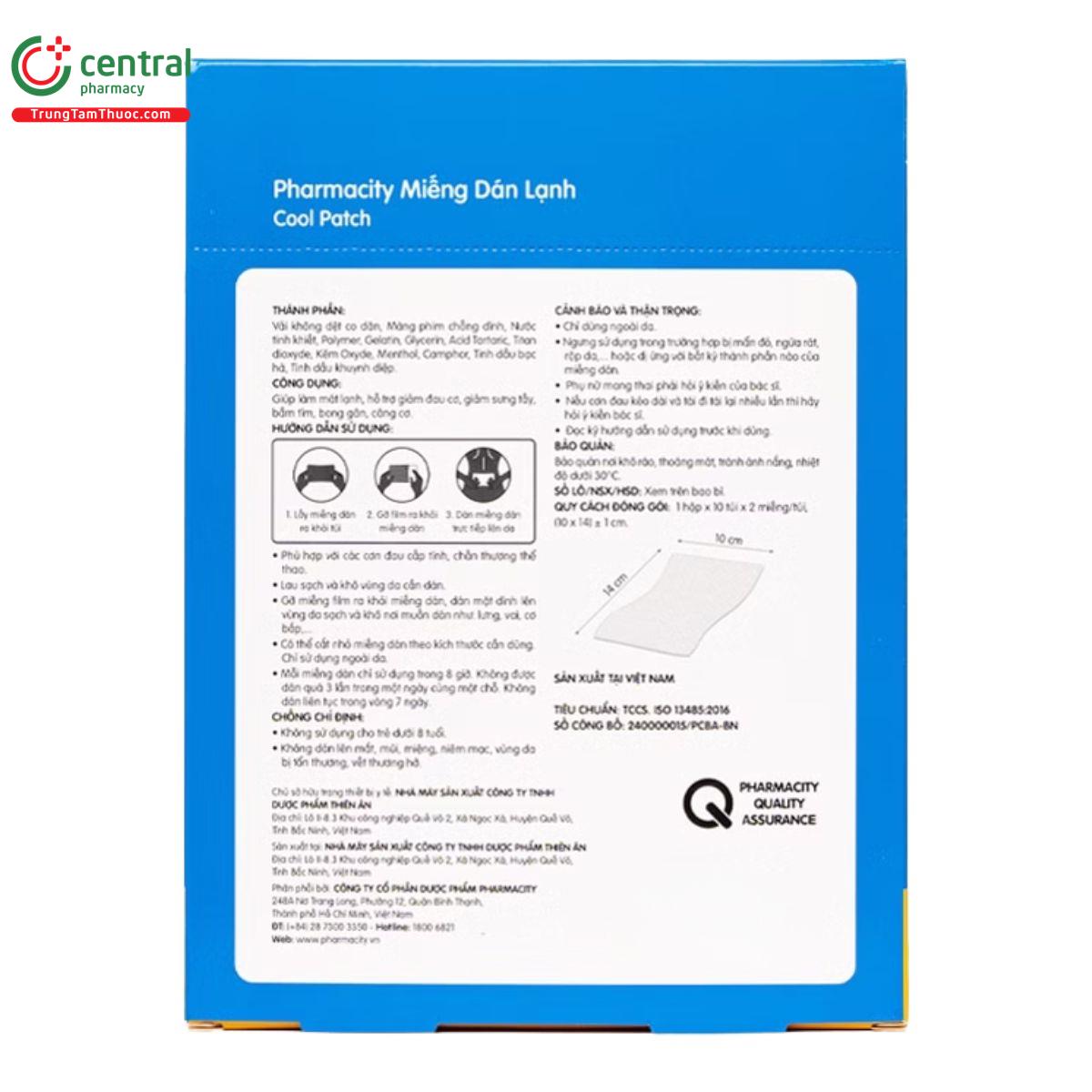 mieng dan lanh pharmacity cool patch 6 P6034
