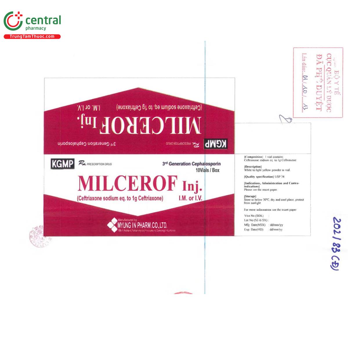 milcerof inj 3 H3168