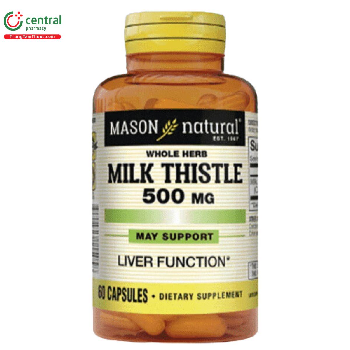 milk thistle 500mg mason 3 V8380