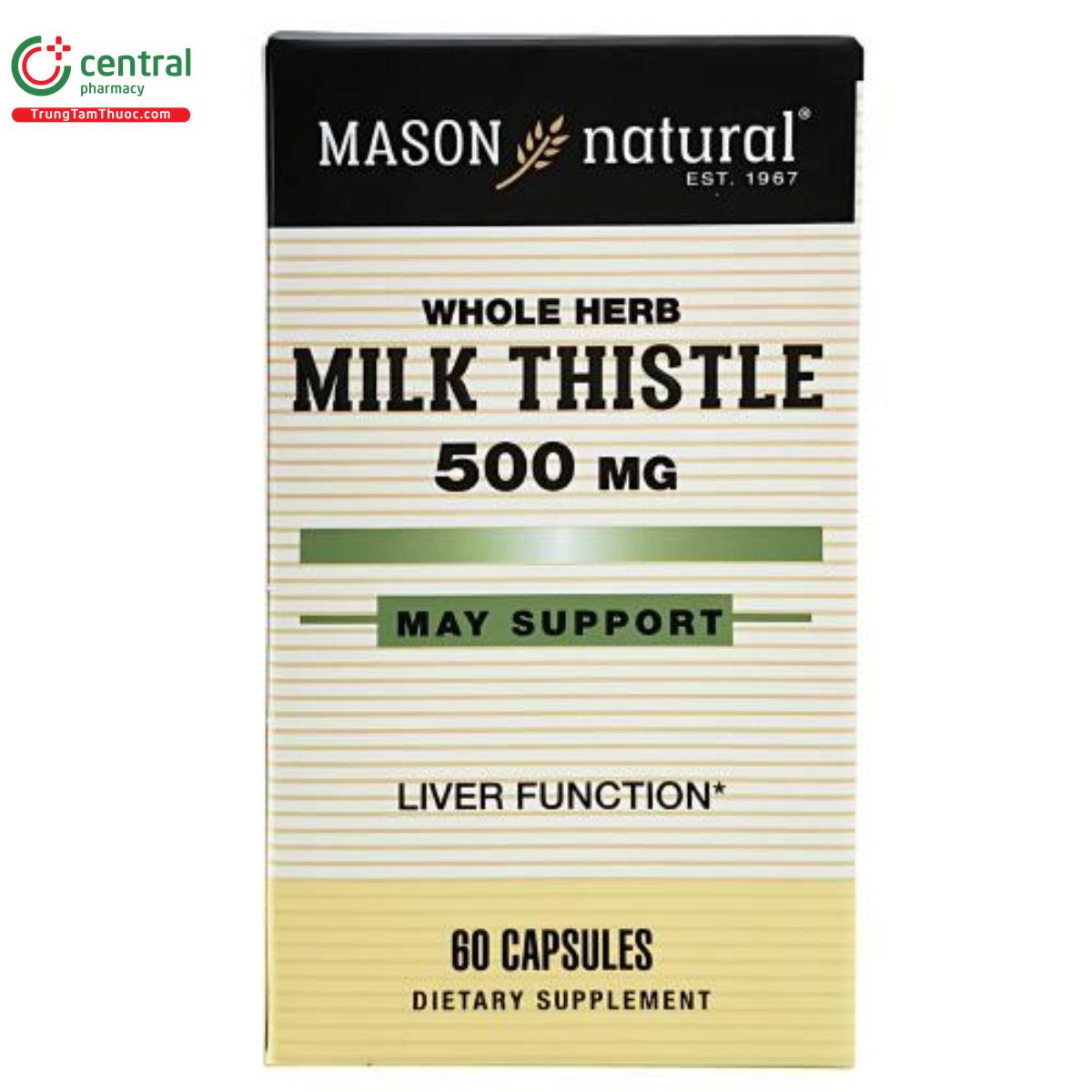 milk thistle 500mg mason 6 P6565