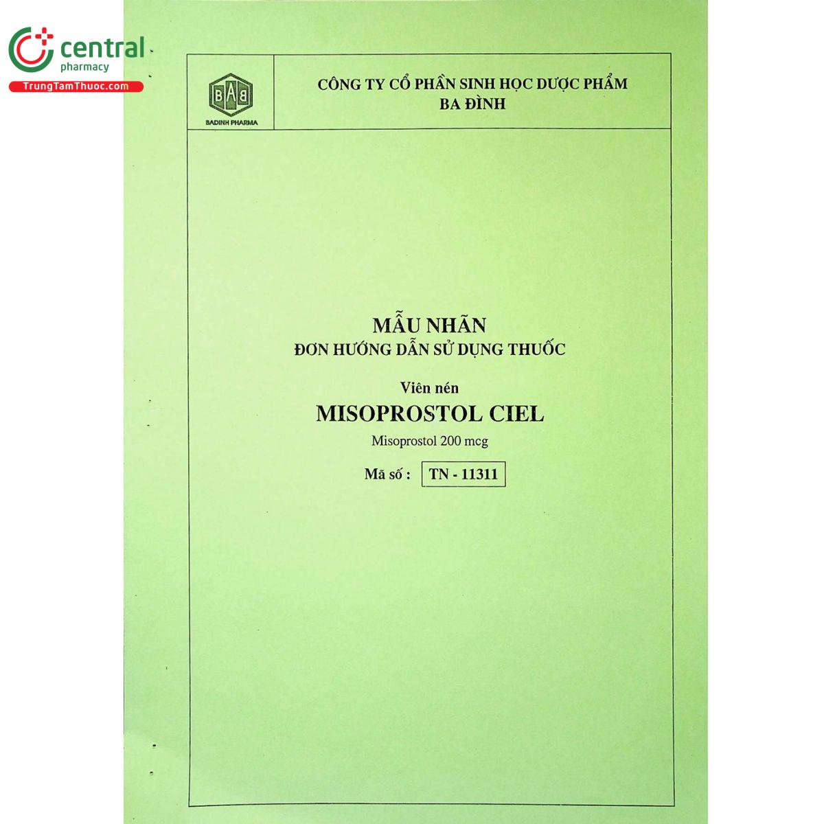 misoprostol ciel 200mcg 3 C0868 misoprostol ciel 200mcg 3 C0868