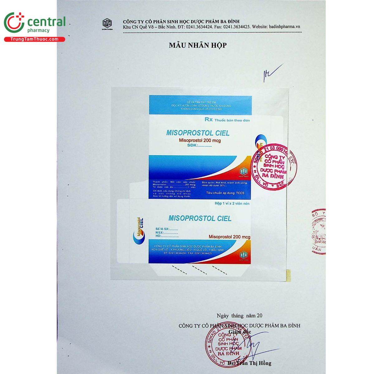misoprostol ciel 200mcg 6 M4572 misoprostol ciel 200mcg 6 M4572