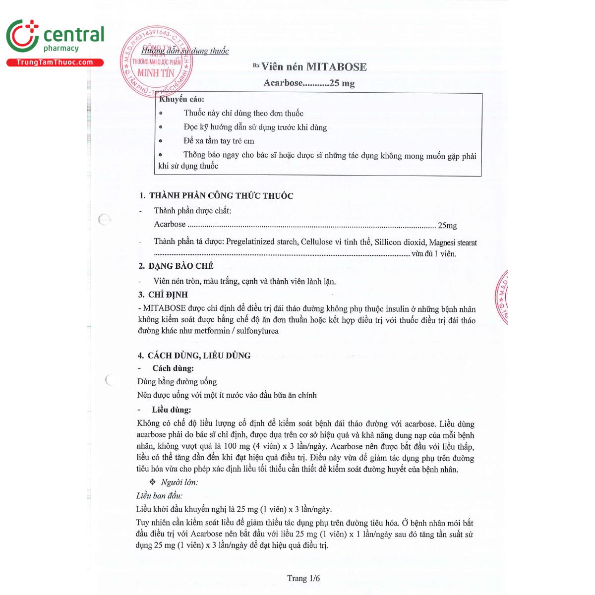 mitabose 25mg 4 O5626