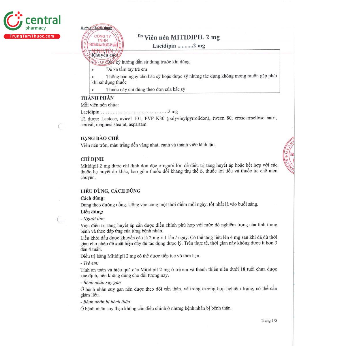 mitidipil 2mg 2 O5278 mitidipil 2mg 2 O5278