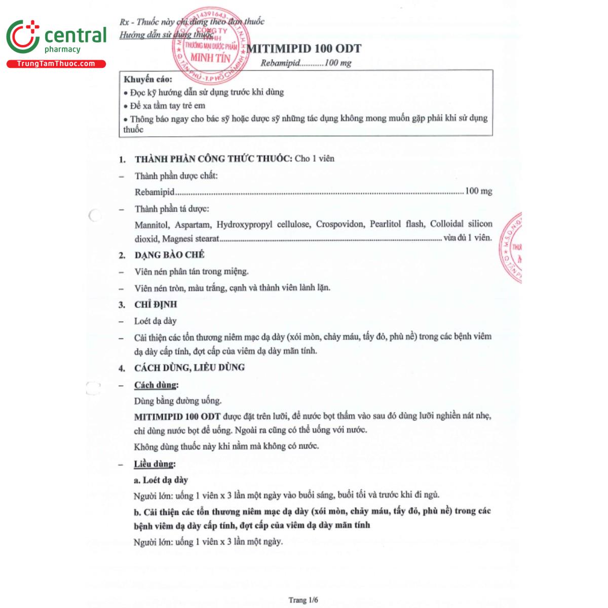 mitimipid 100 odt 6 C1801