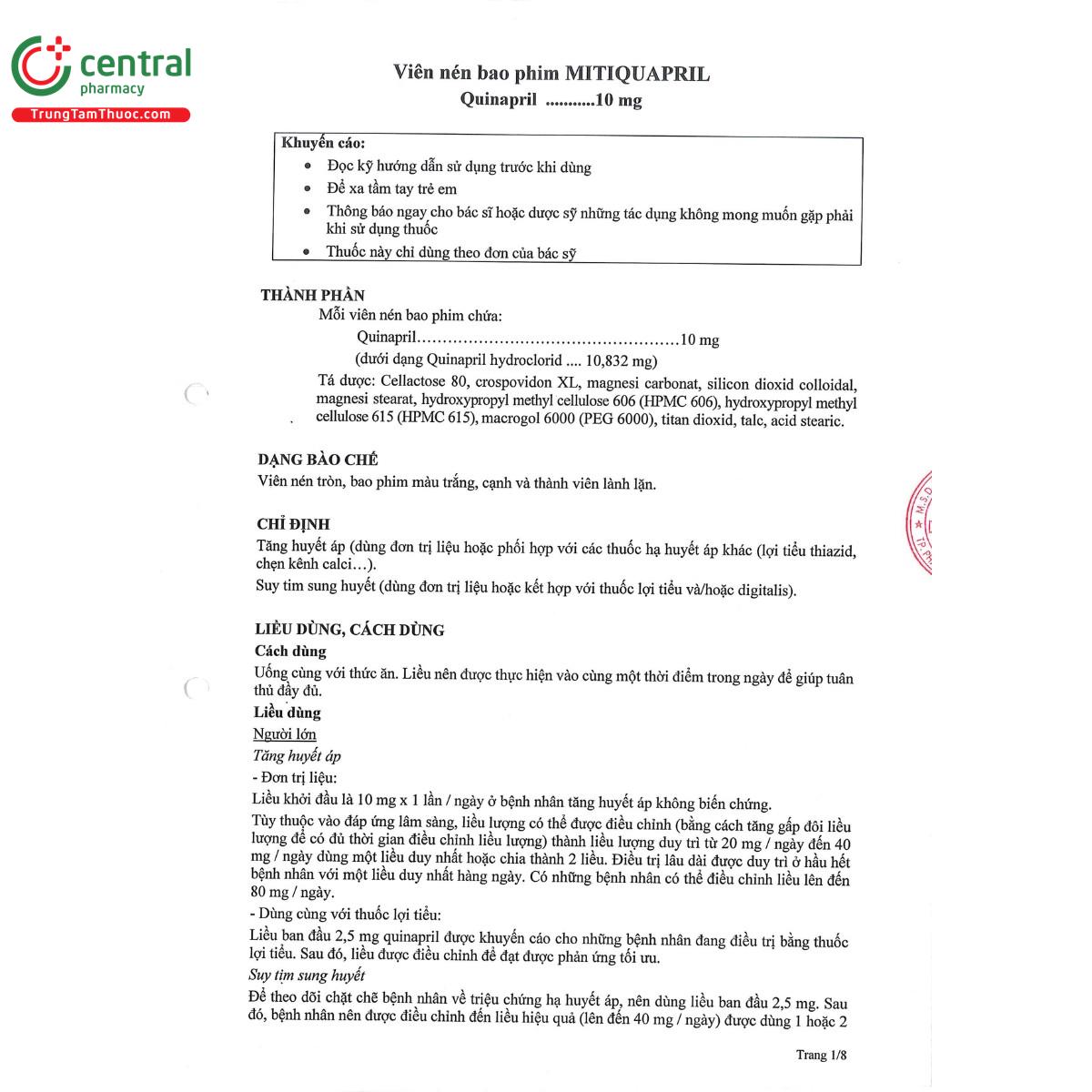 mitiquapril 10mg 3 E1505