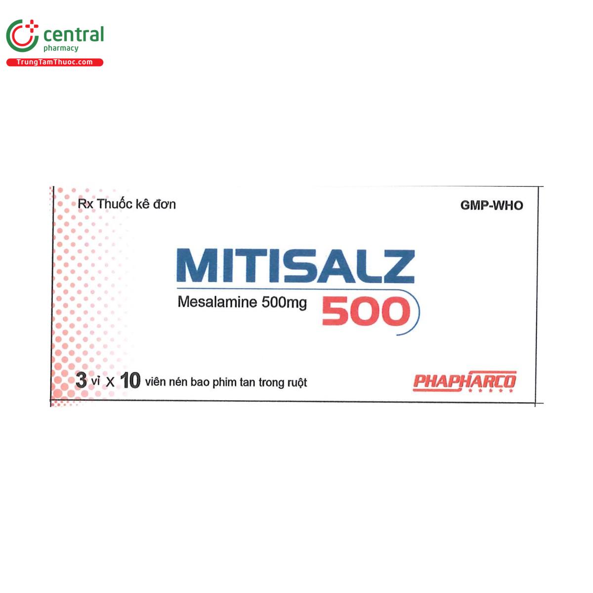 Mit Salsil Thuốc Mitisalz 500 điều trị cấp tính bệnh viêm loét đại tràng