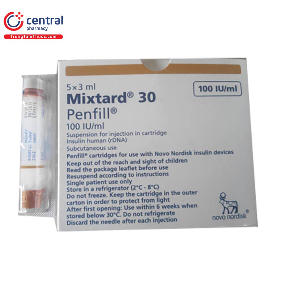 mixtard 30 penfill 100iu ml 4 P6028