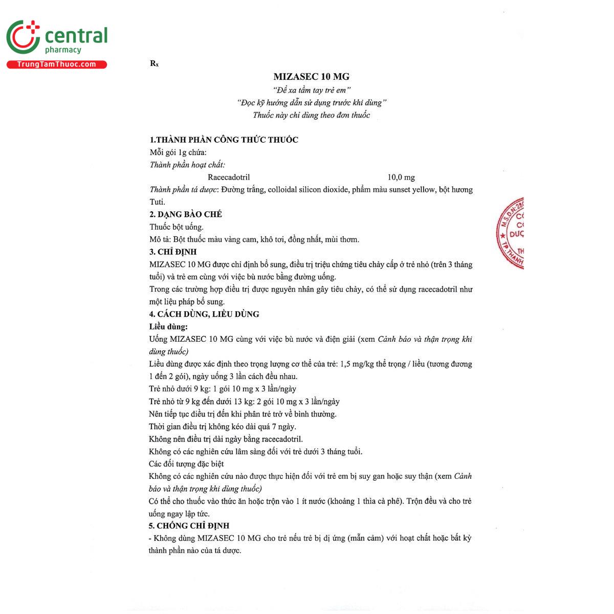 mizasec 10mg 3 P6564