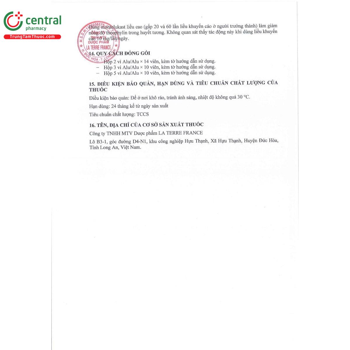 mokast ltf 5mg 12 V8742