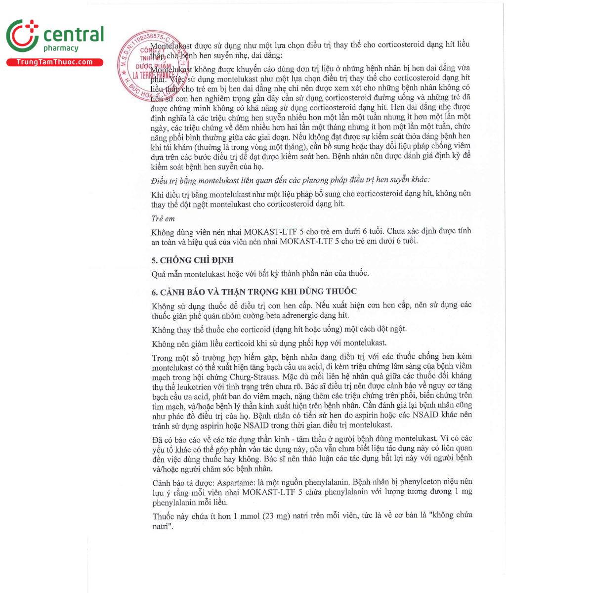 mokast ltf 5mg 2 T7230