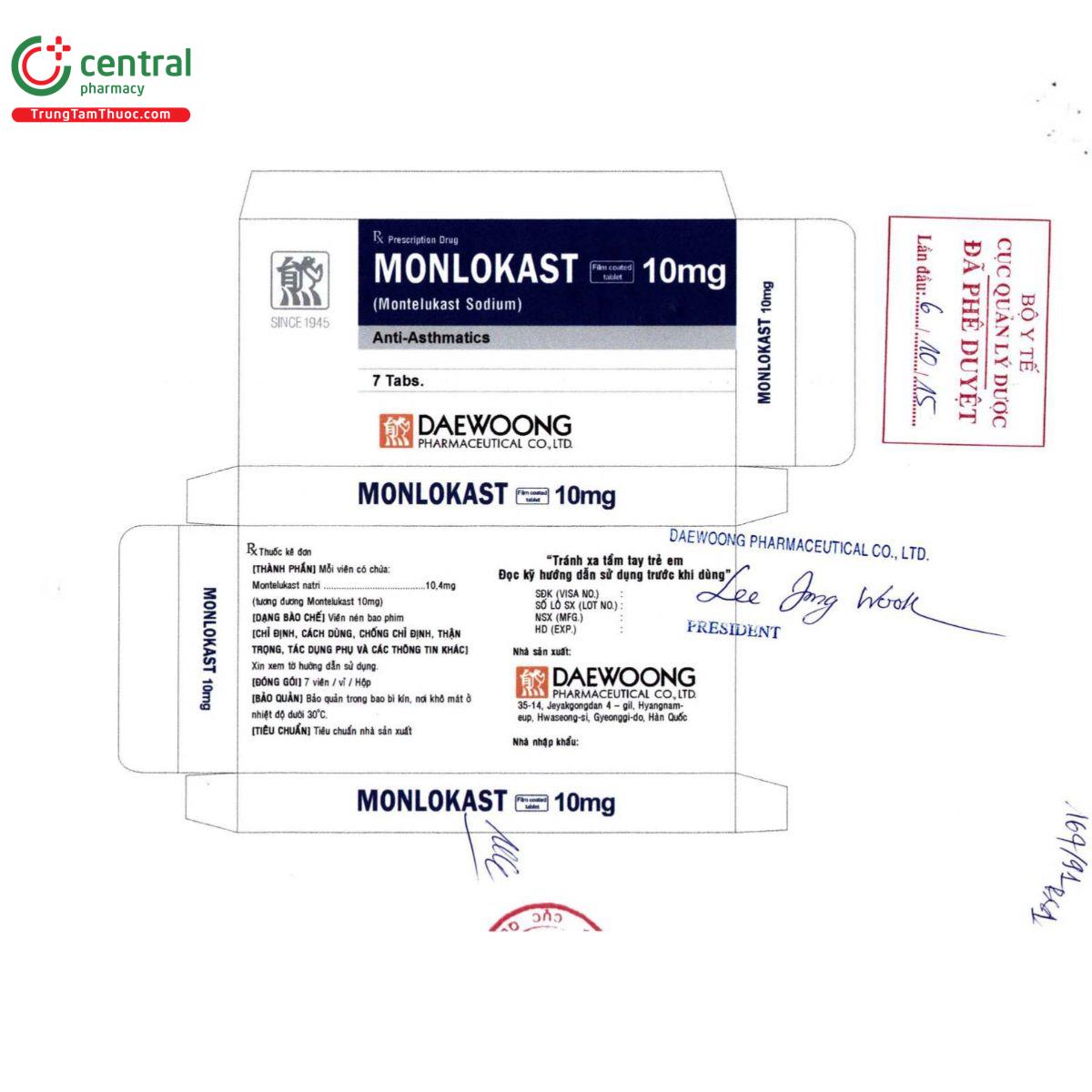 monlokast 10mg 2 H3557 monlokast 10mg 2 H3557