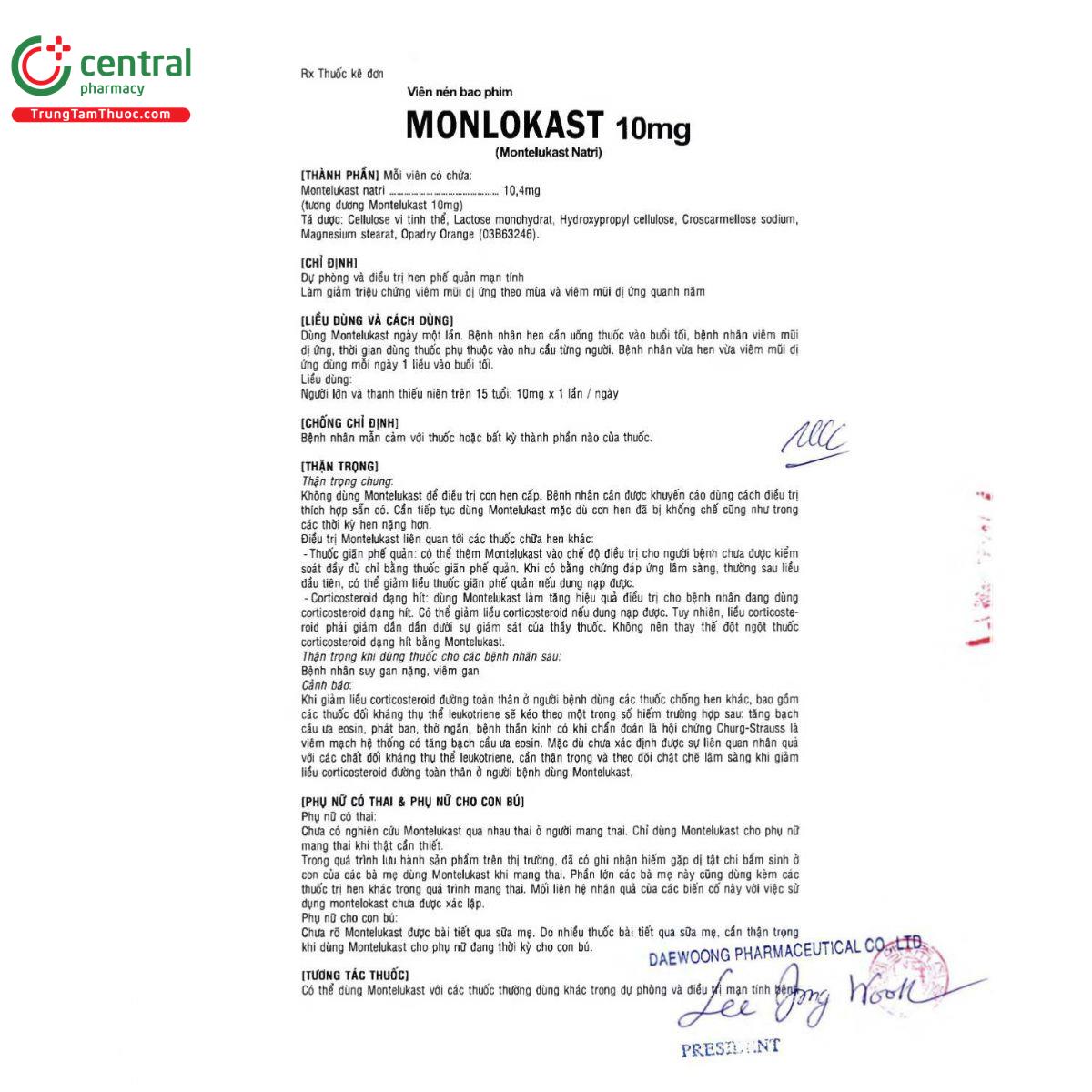 monlokast 10mg 5 N5185 monlokast 10mg 5 N5185