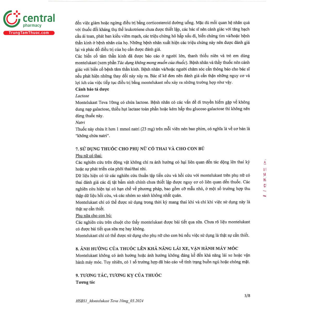 montelukast teva 10mg 6 P6058