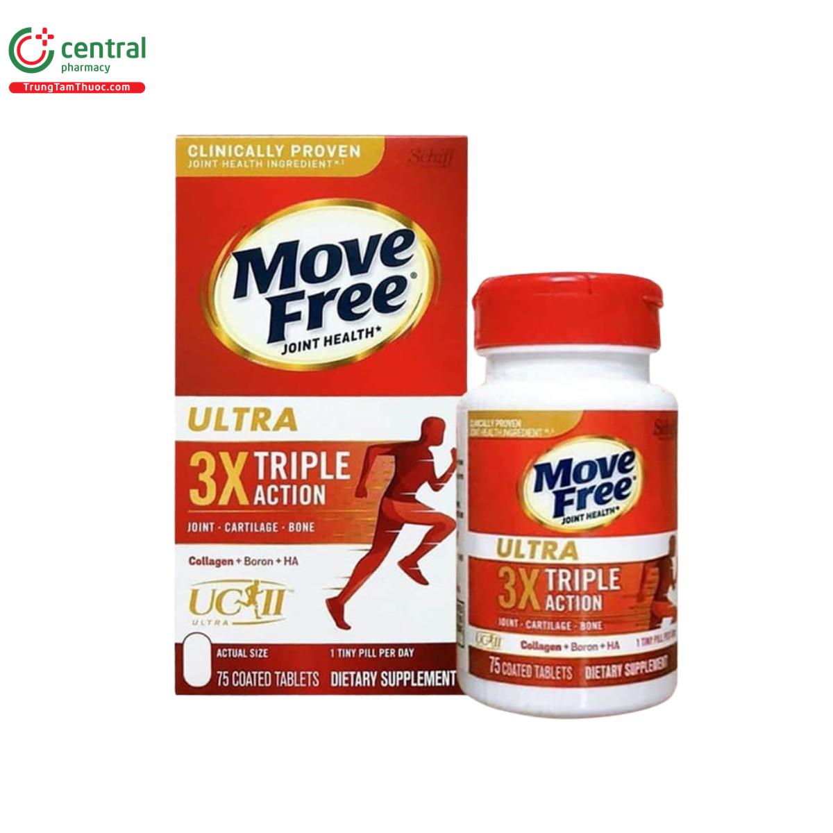 Move Free Ultra 3x Triple Action 75 Tablets Move Free Ultra 3X Triple Action 75 viên hỗ trợ giảm tổn thương xương khớp