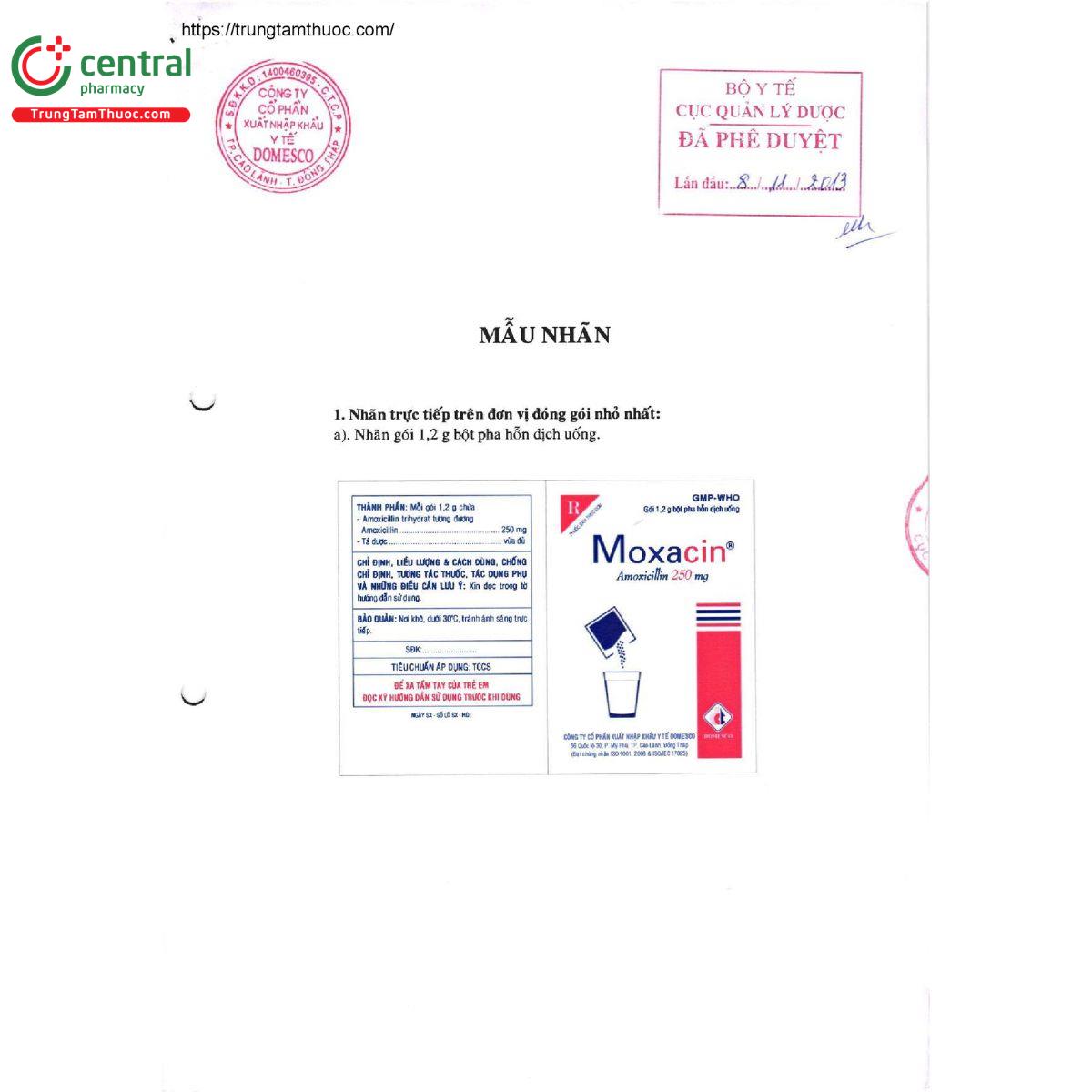 moxacin 250mg 4 T8827 moxacin 250mg 4 T8827