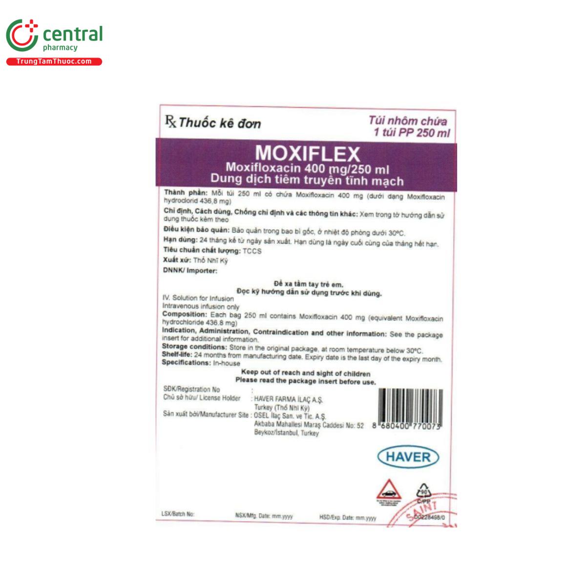 moxiflex 400mg250ml 2 O6426