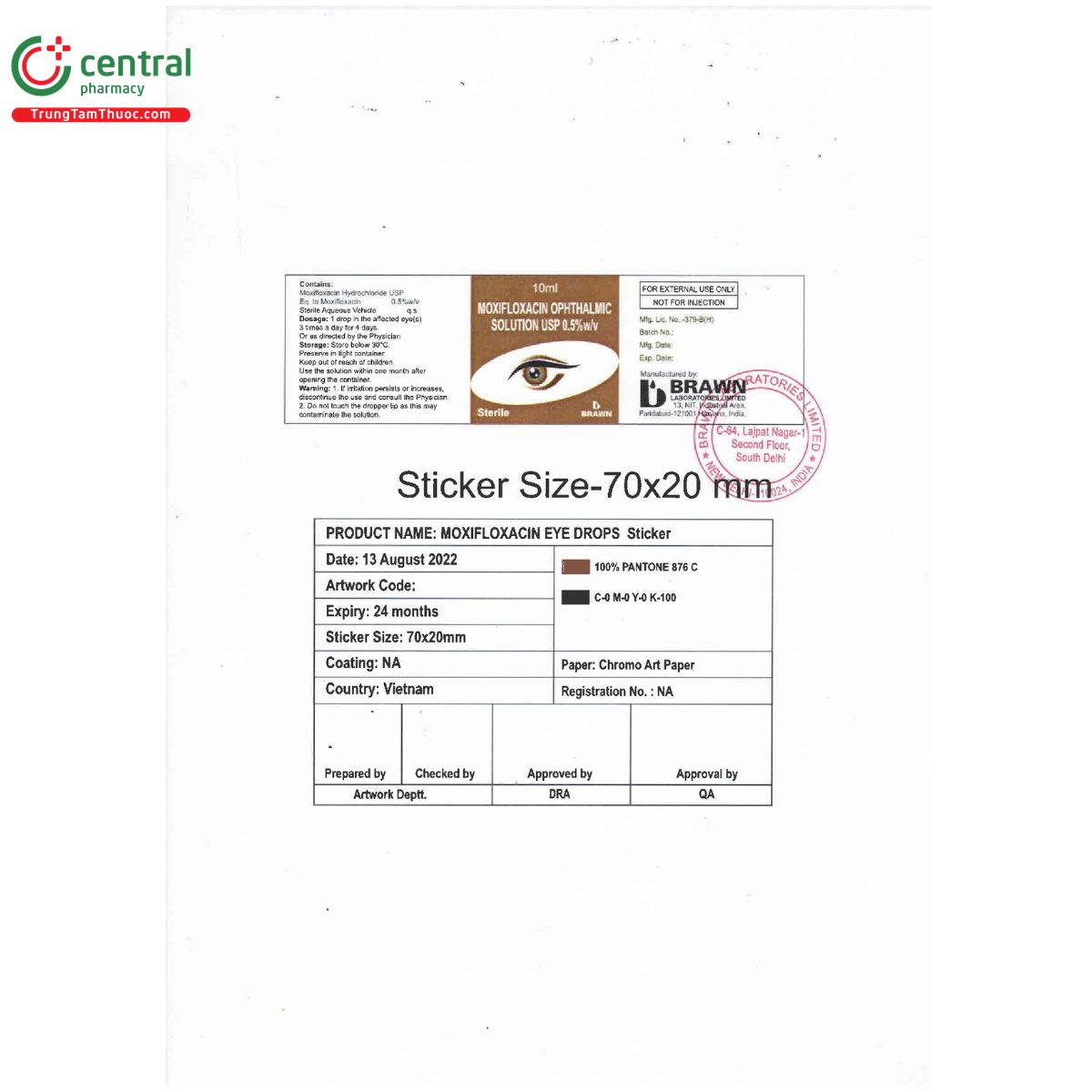 moxifloxacin ophthalmic solution usp 4 U8467 moxifloxacin ophthalmic solution usp 4 U8467