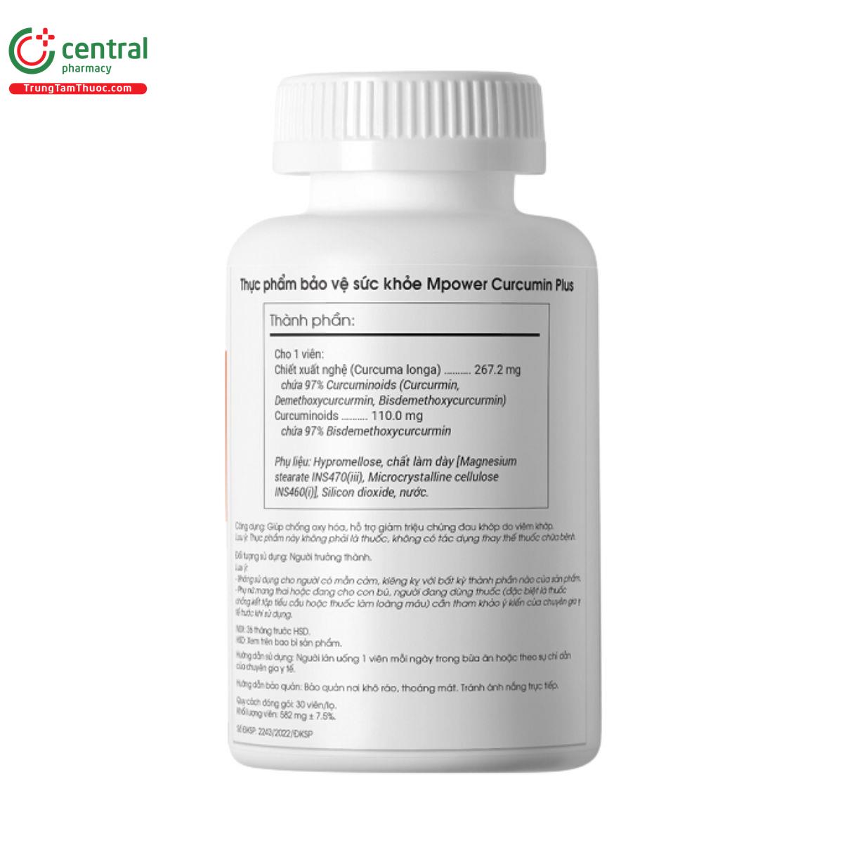 mpower curcumin plus 5 M5212 mpower curcumin plus 5 M5212