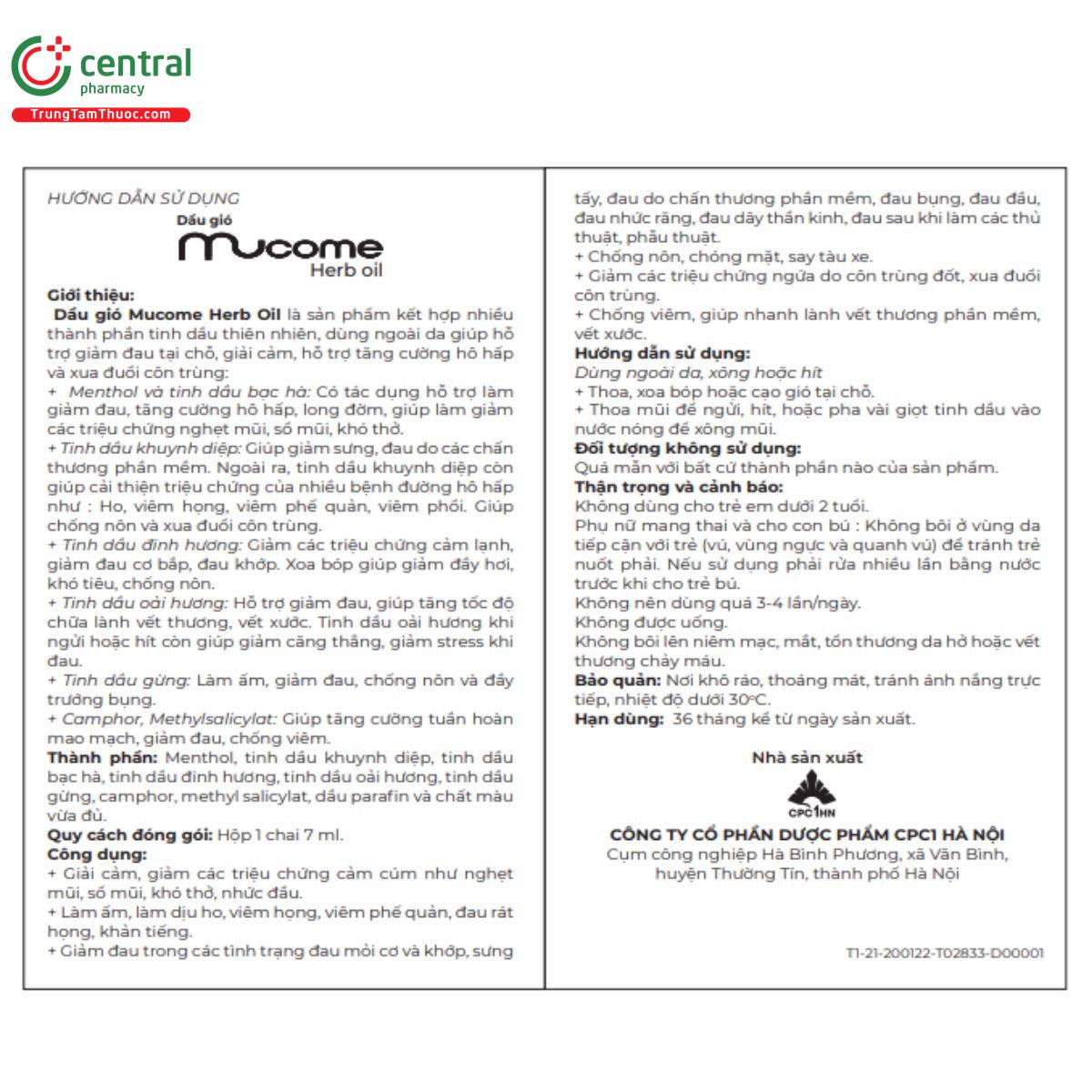 mucome herb oil 7 Q6117 mucome herb oil 7 Q6117