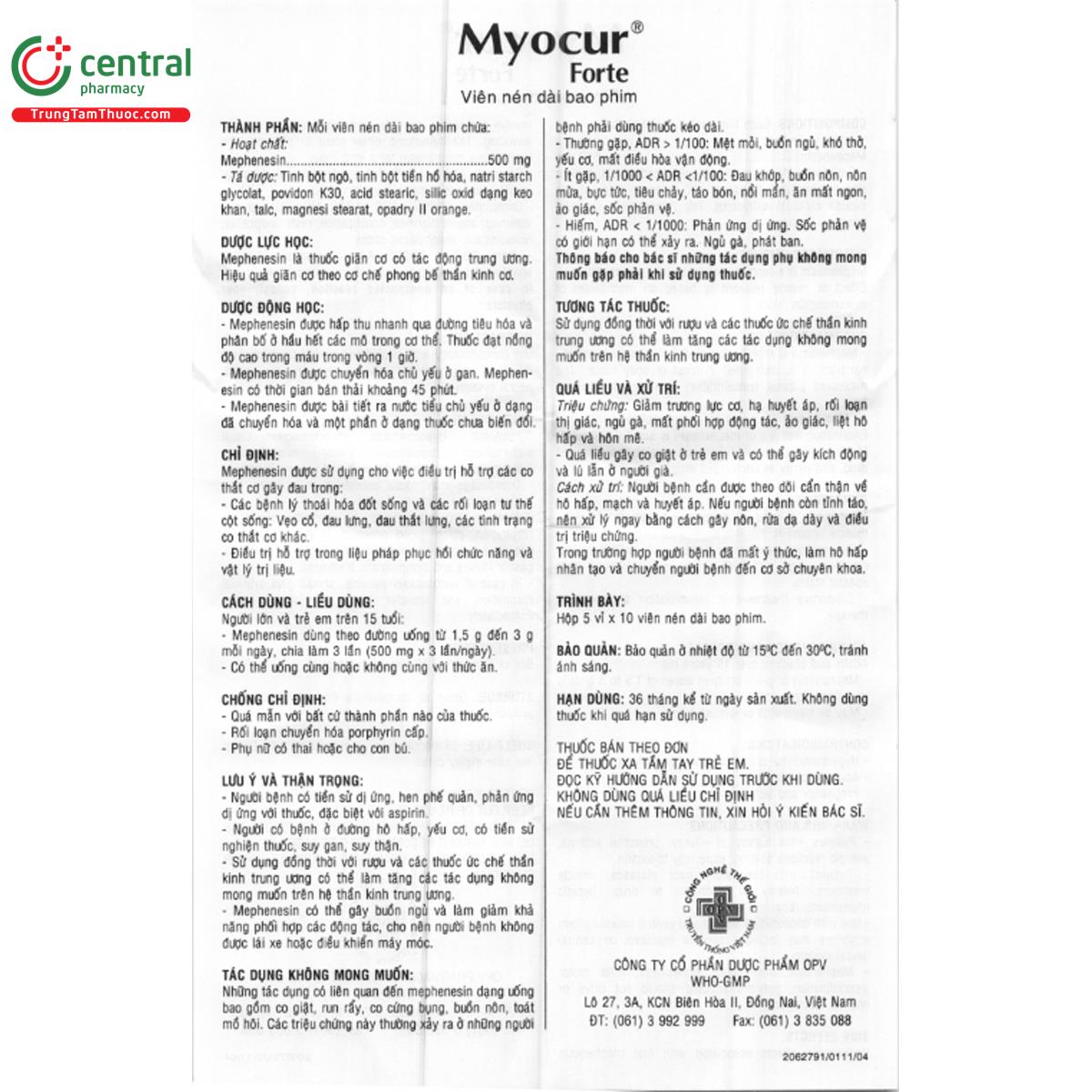 myocur forte 500mg 6 U8045