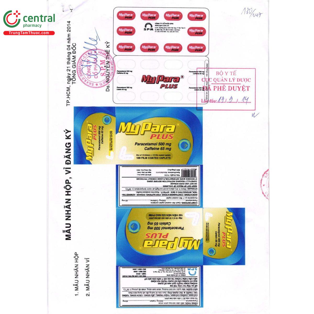 mypara plus 500mg65mg 3 G2554 mypara plus 500mg65mg 3 G2554