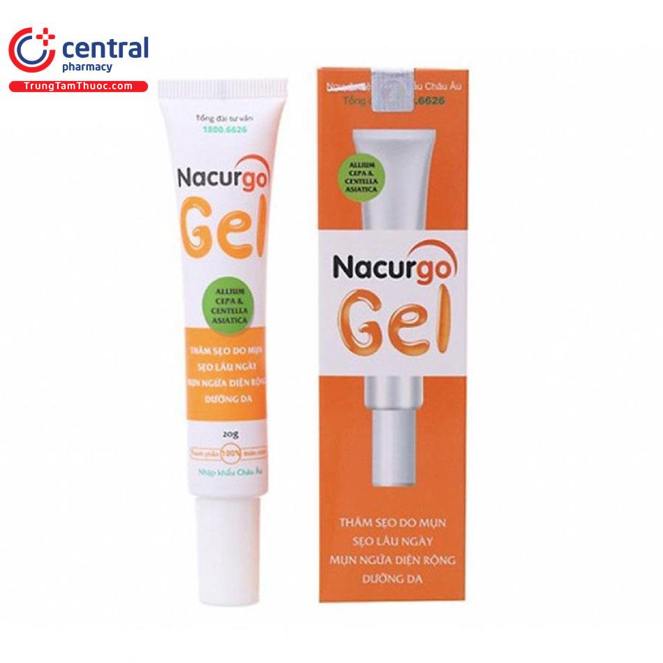 Thuốc trị thâm sẹo Nacurgo Gel 20g: tác dụng, giá bán