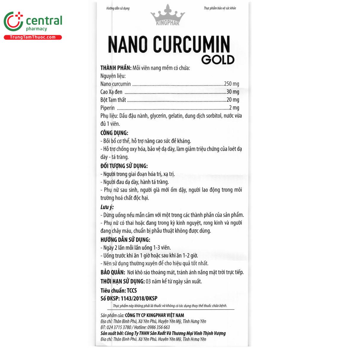 nano curcumin gold kingphar 8 T7218