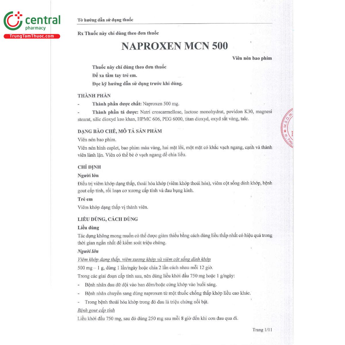 naproxen mcn 500 4 I3070