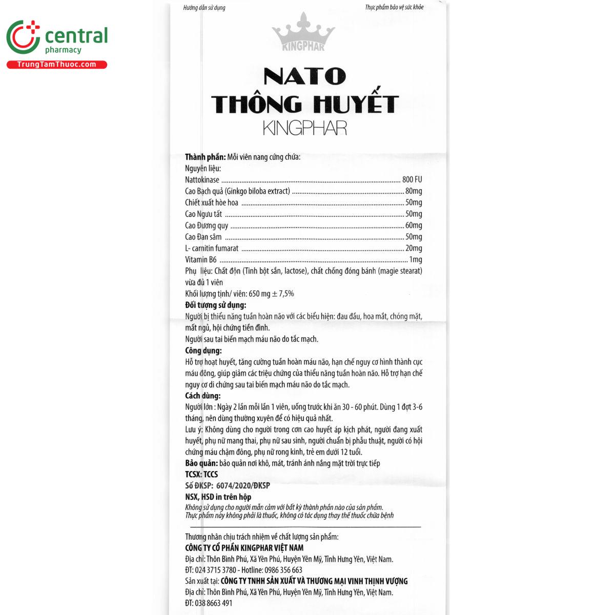 nato thong huyet kingphar 8 G2278