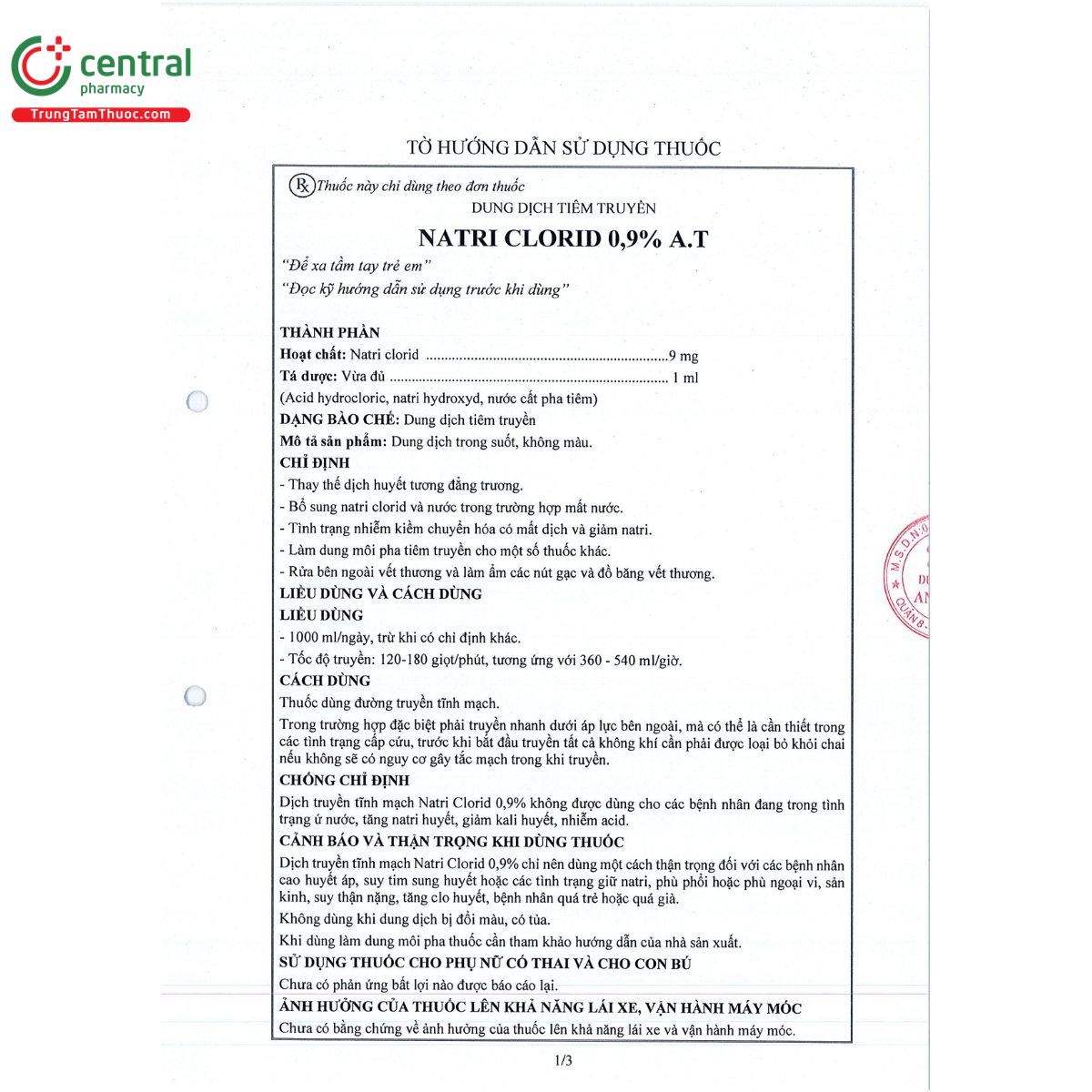 natri clorid 0 9 a t 15 P6602 natri clorid 0 9 a t 15 P6602