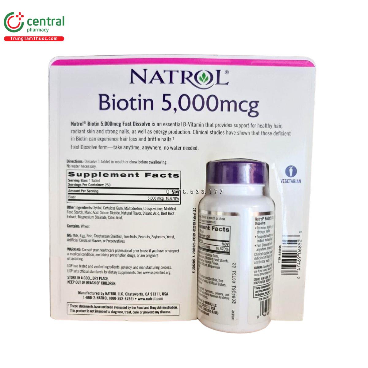 natrol biotin beauty 5000mcg extra strength 2 K4524