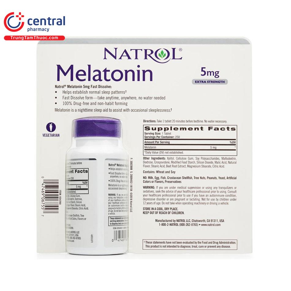 natrol melatonin sleep 5mg 2 H3101