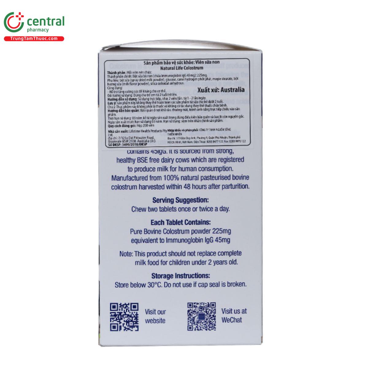 natural life colostrum 45igg 8 Q6187