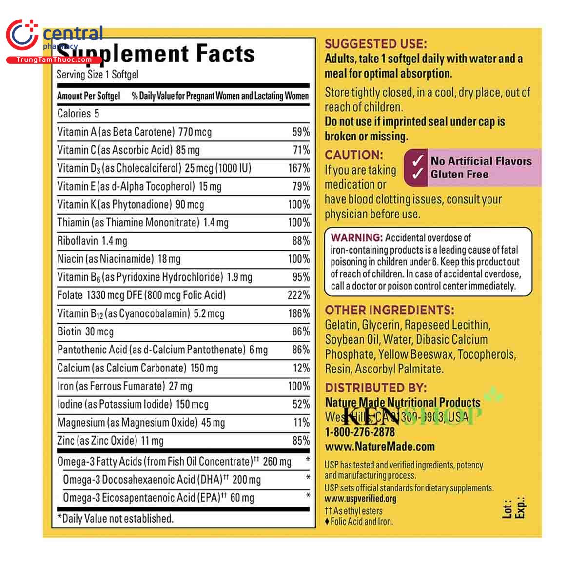 nature made prenatal multi dha 4 J3881