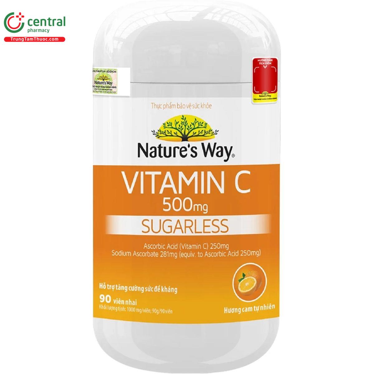 nature way vitamin c 500mg sugarless 4 T7823