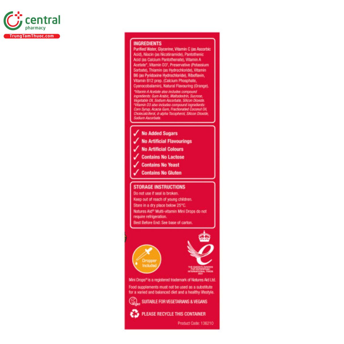 natures aid mini drops multivitamin 6 S7073