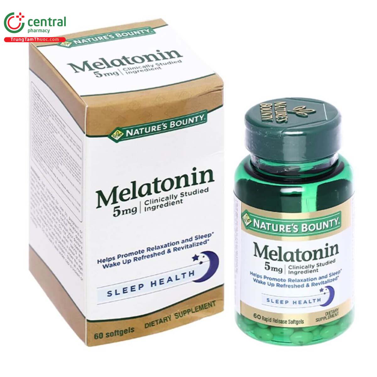 Thuốc Natures Bounty Melatonin 5mg giúp cải thiện chứng mất ngủ