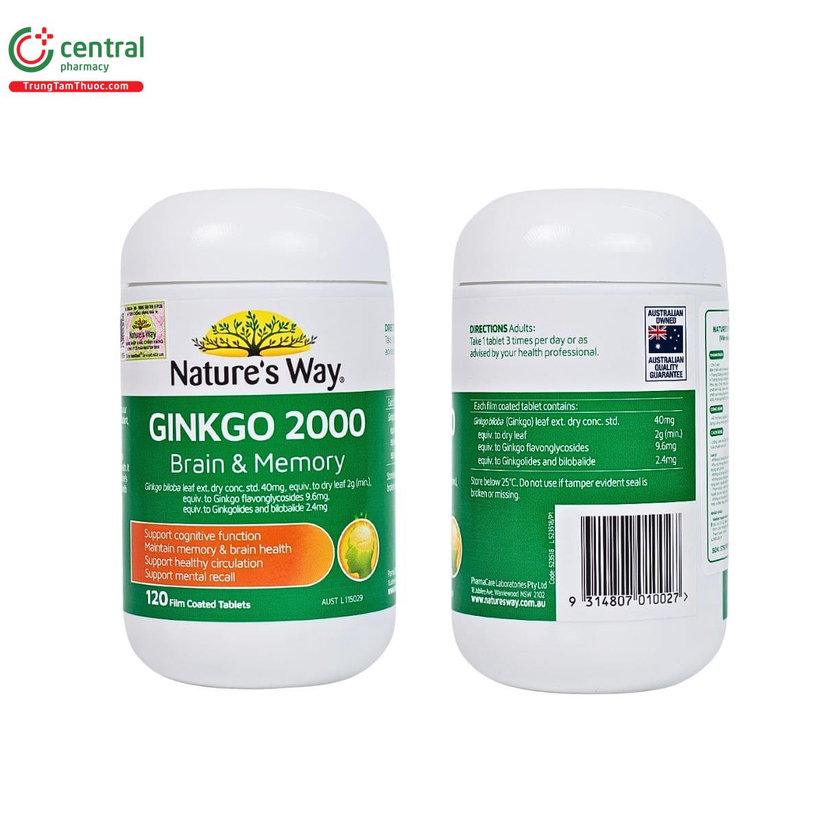 natures way ginkgo 2000 brain memory 4 E2231