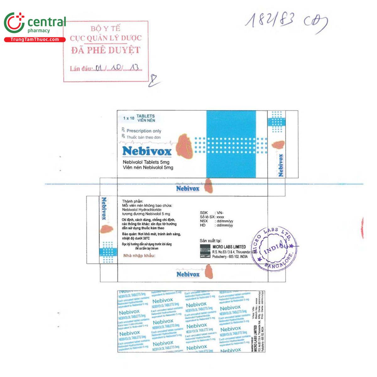 nebivox 5mg 3 R7826 nebivox 5mg 3 R7826