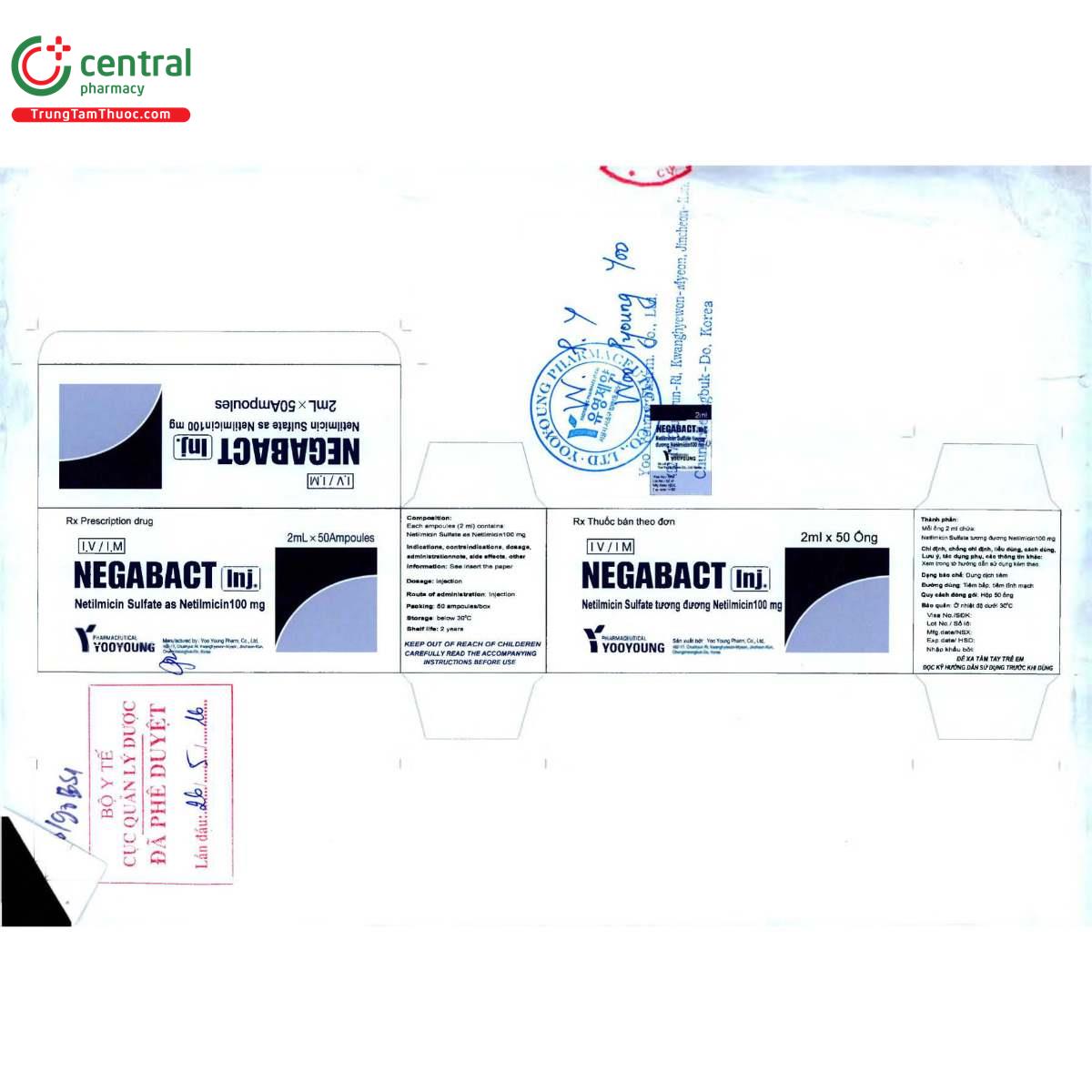 negabact 100mg2ml 3 I3274