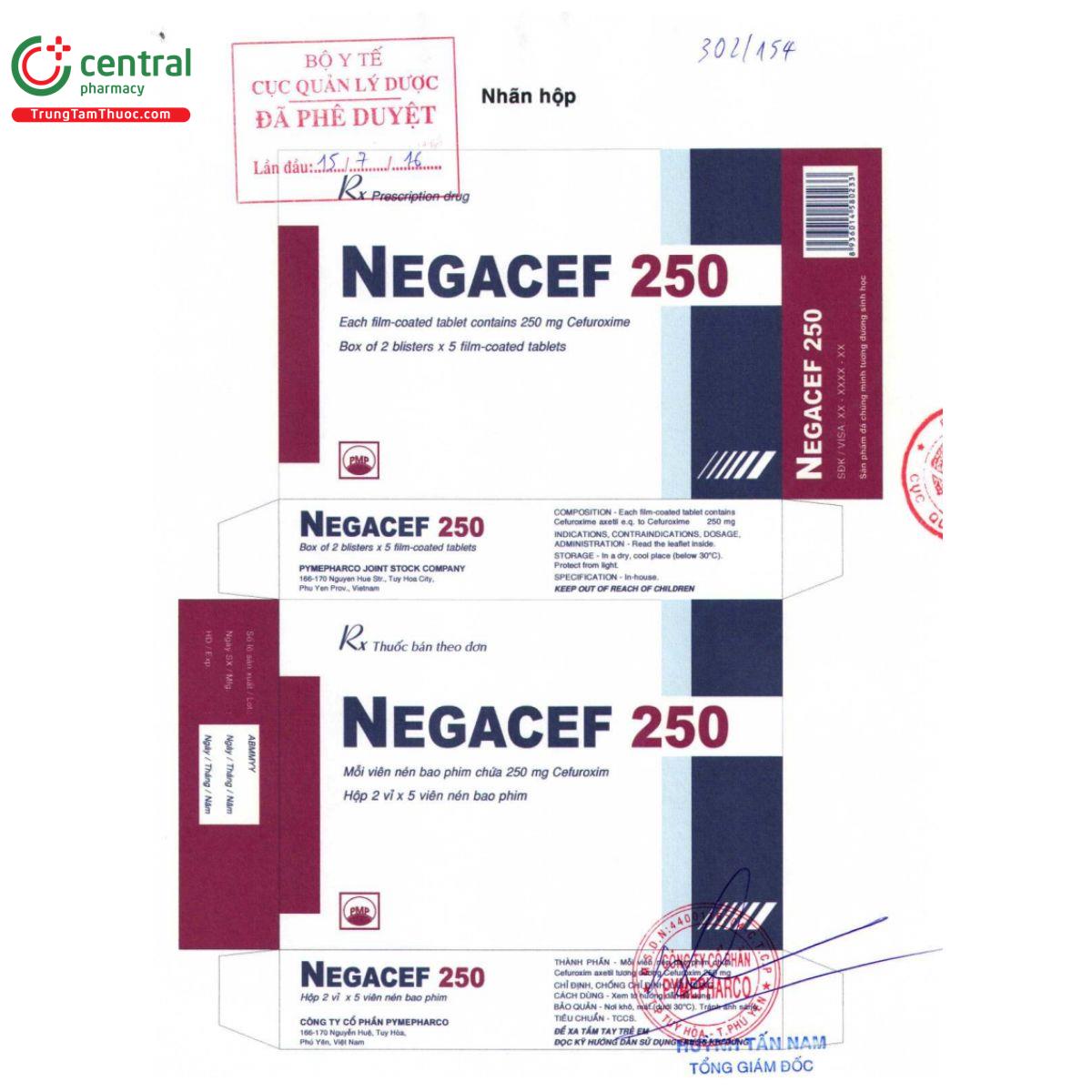 negacef 250mg 5 J3746