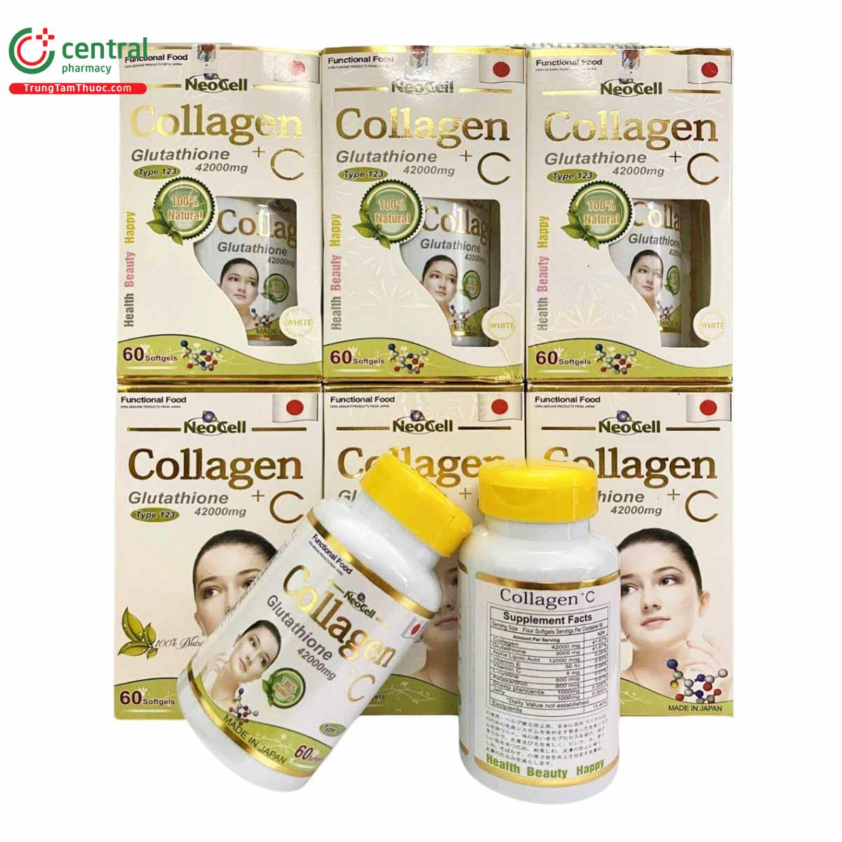 Thuốc NeoCell Collagen + C Glutathione 42000mg của Nhật