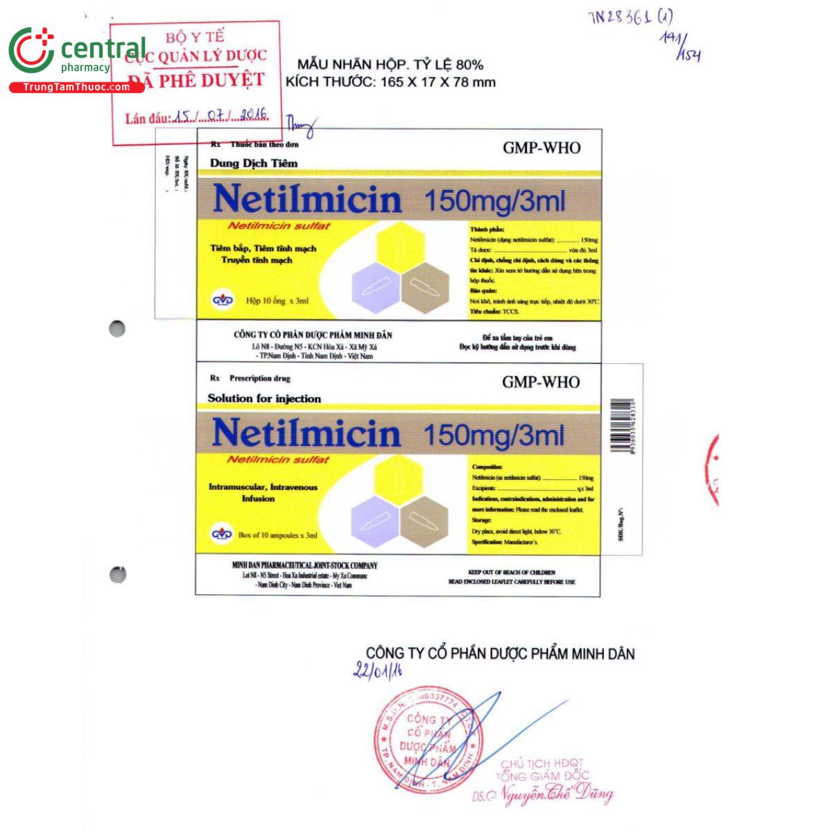 netilmicin 150mg 3ml minh dan 3 D1607