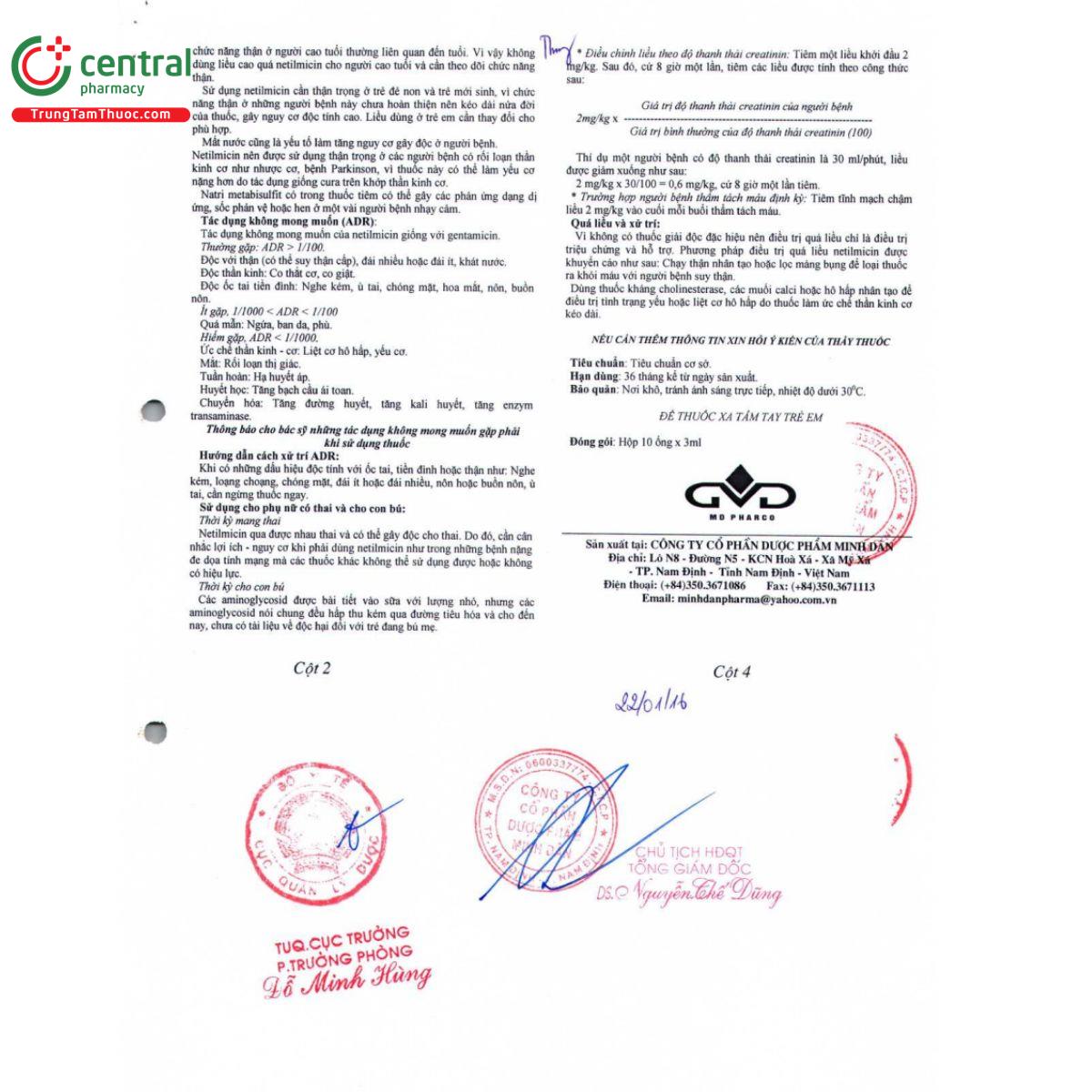 netilmicin 150mg 3ml minh dan 6 J3013