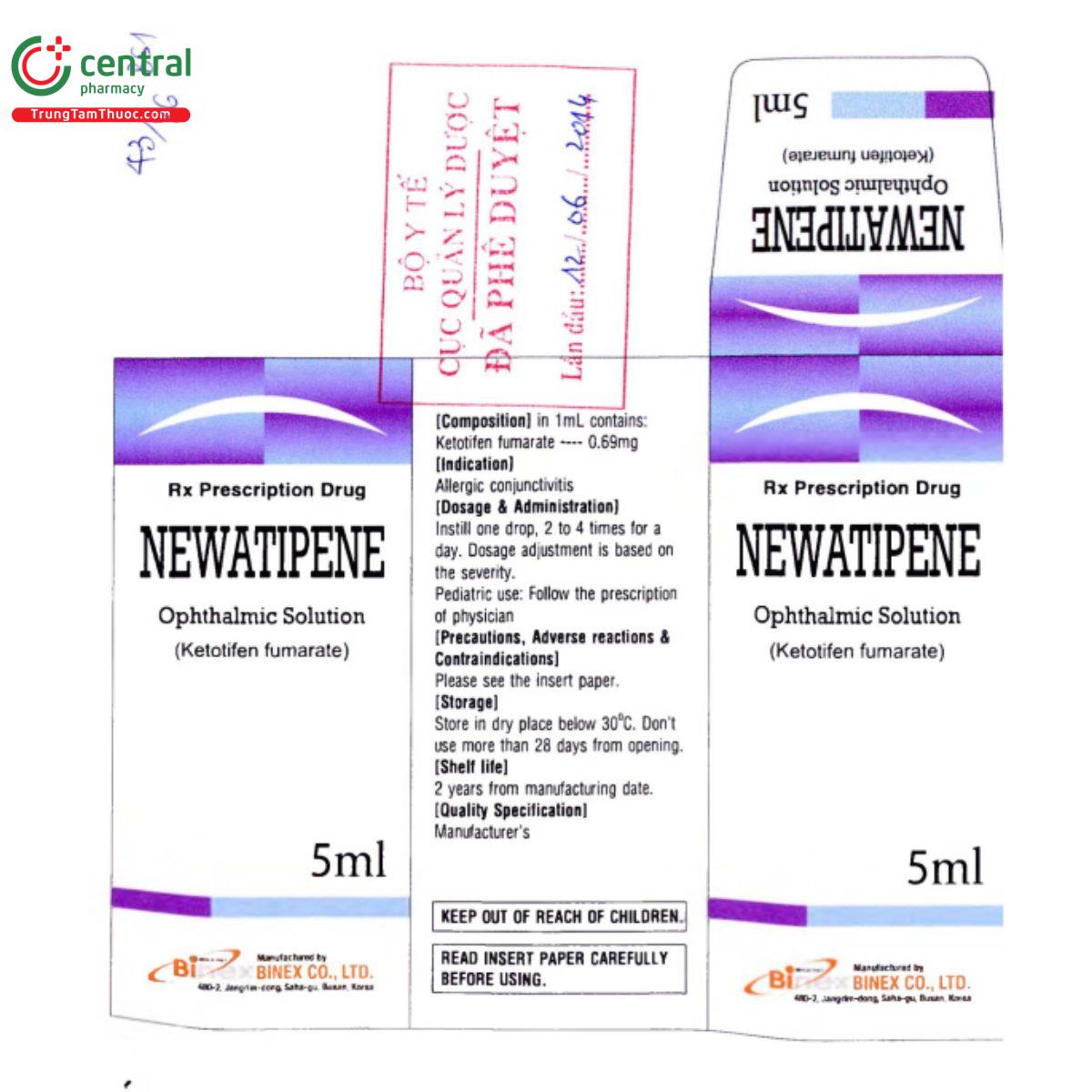 newatipene ophthalmic solution 4 Q6322 newatipene ophthalmic solution 4 Q6322