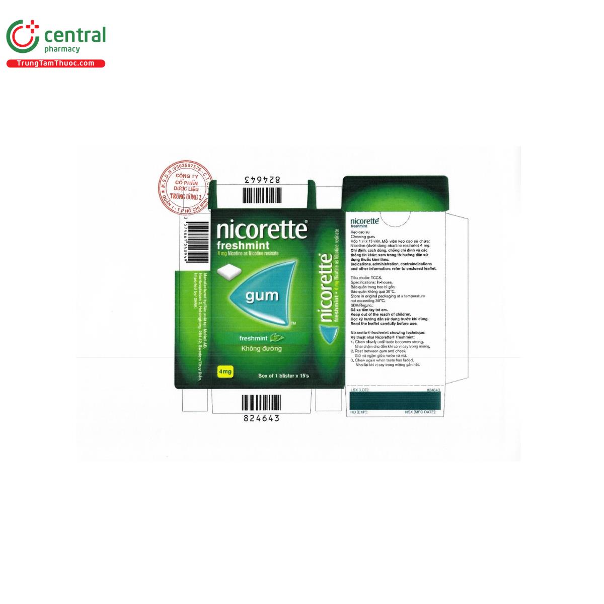 nicorette freshmint 4mg 2 H2334 nicorette freshmint 4mg 2 H2334
