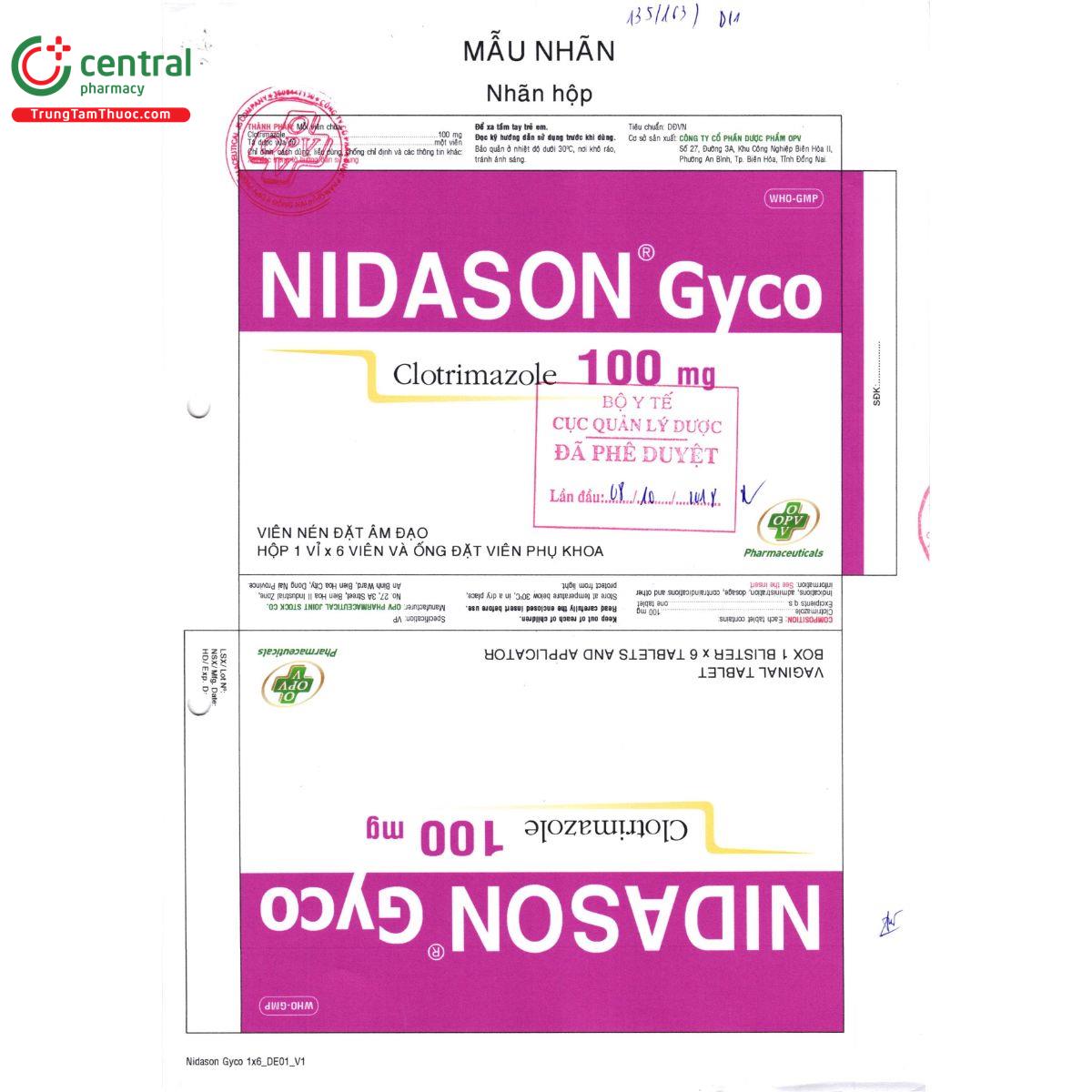 nidason gyco 100mg 2 P6151